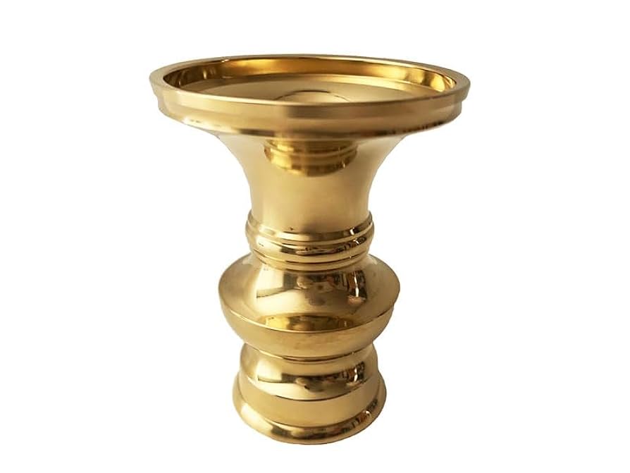 Amazon｜地花立 花立て 磨 3．5寸 仏具 具足 【真宗大谷派（東